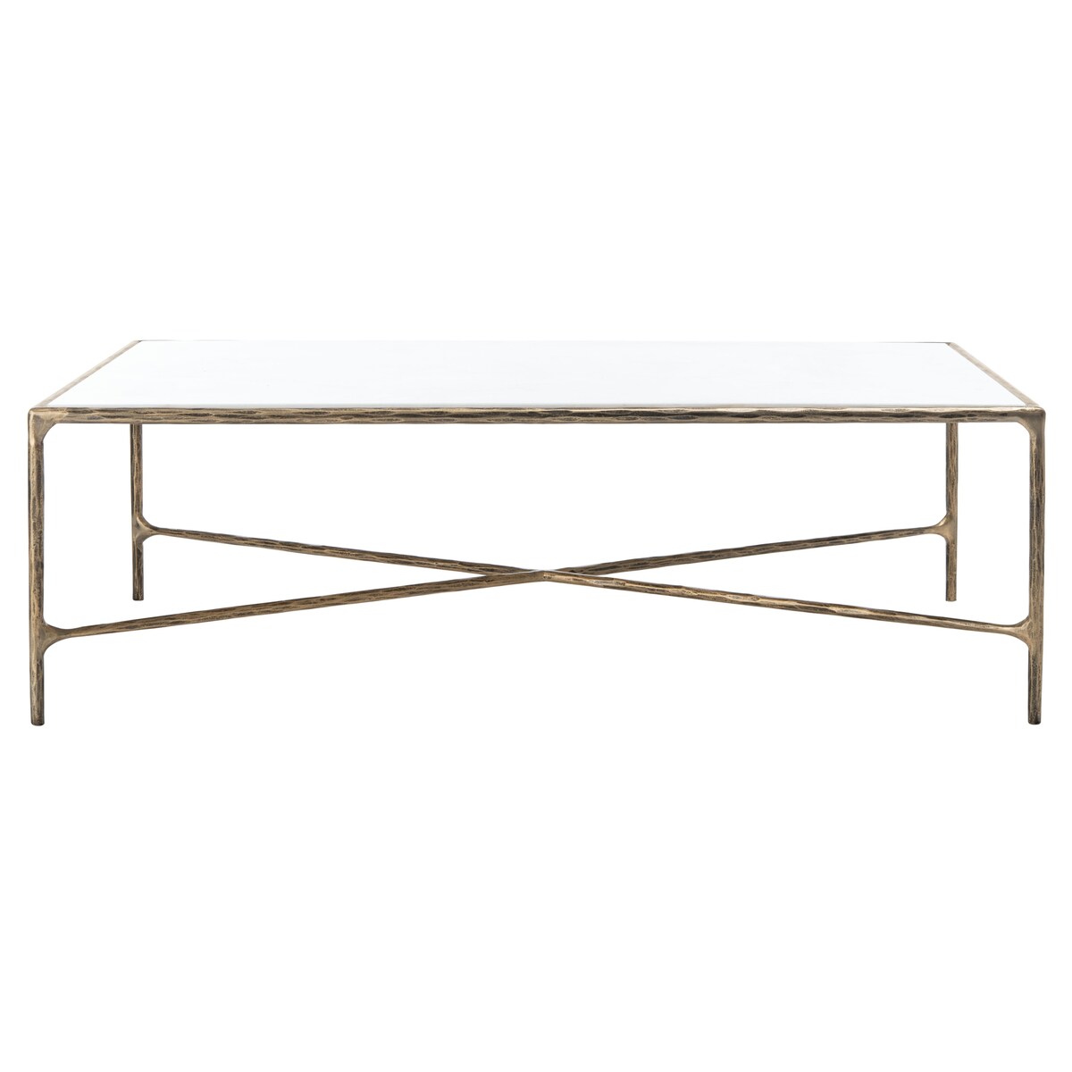 SAFAVIEH Couture Karita Rectangle Metal Coffee Table - 48" W x 28" L x 15" H - 48Wx28Dx15H