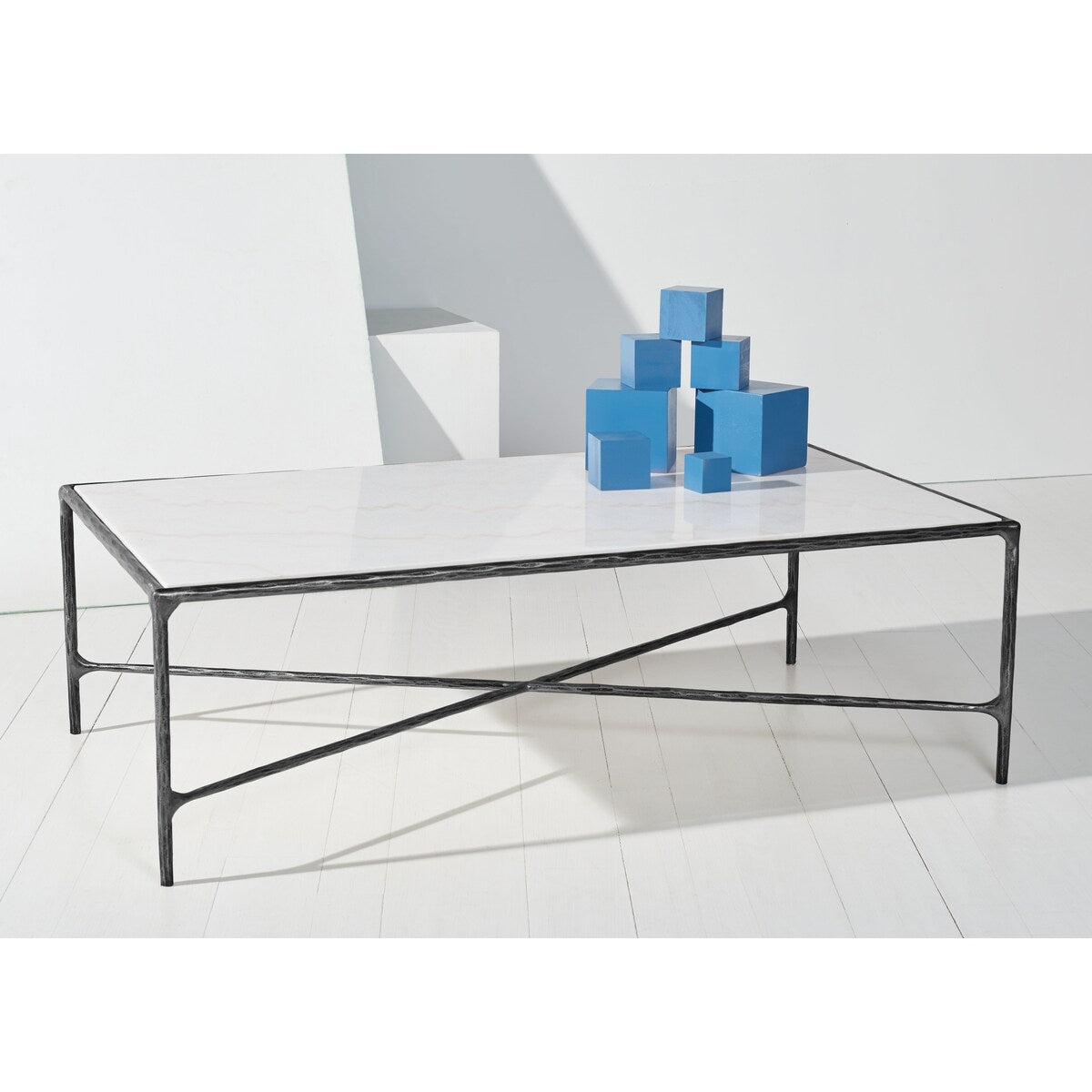 SAFAVIEH Couture Karita Rectangle Metal Coffee Table - 48" W x 28" L x 15" H - 48Wx28Dx15H