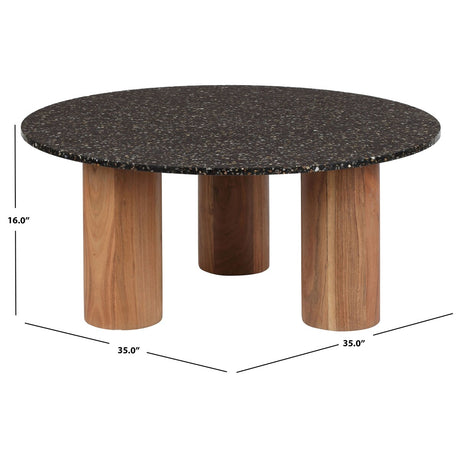 SAFAVIEH Couture Kathalina Terrazzo Coffee Table. - 35Wx35Dx16H