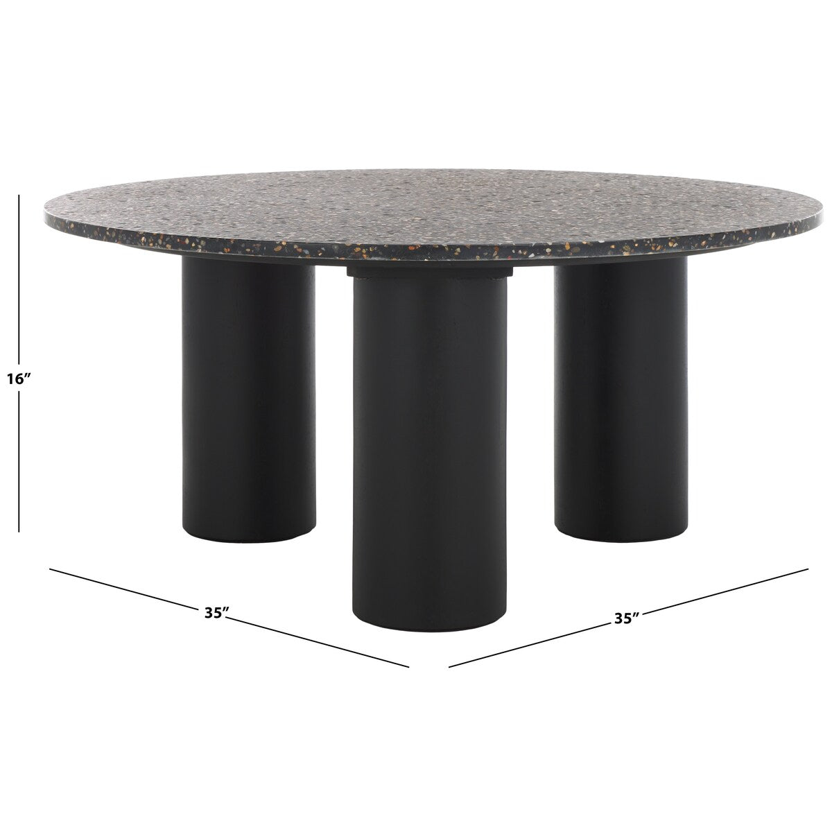 SAFAVIEH Couture Kathalina Terrazzo Coffee Table. - 35Wx35Dx16H