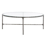 SAFAVIEH Couture Kathleen Oval Metal Coffee Table - 40 In W x 30 In D x 15 In H - 40Wx30Dx15H