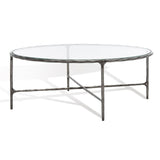 SAFAVIEH Couture Kathleen Oval Metal Coffee Table - 40 In W x 30 In D x 15 In H - 40Wx30Dx15H