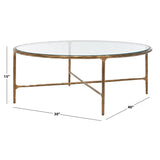 SAFAVIEH Couture Kathleen Oval Metal Coffee Table - 40 In W x 30 In D x 15 In H - 40Wx30Dx15H