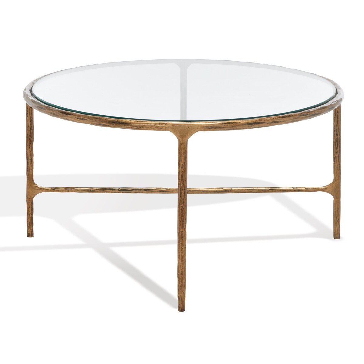 SAFAVIEH Couture Kathleen Oval Metal Coffee Table - 40 In W x 30 In D x 15 In H - 40Wx30Dx15H