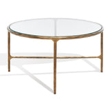 SAFAVIEH Couture Kathleen Oval Metal Coffee Table - 40 In W x 30 In D x 15 In H - 40Wx30Dx15H