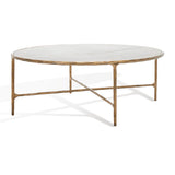 SAFAVIEH Couture Kathleen Oval Metal Coffee Table - 40 In W x 30 In D x 15 In H - 40Wx30Dx15H