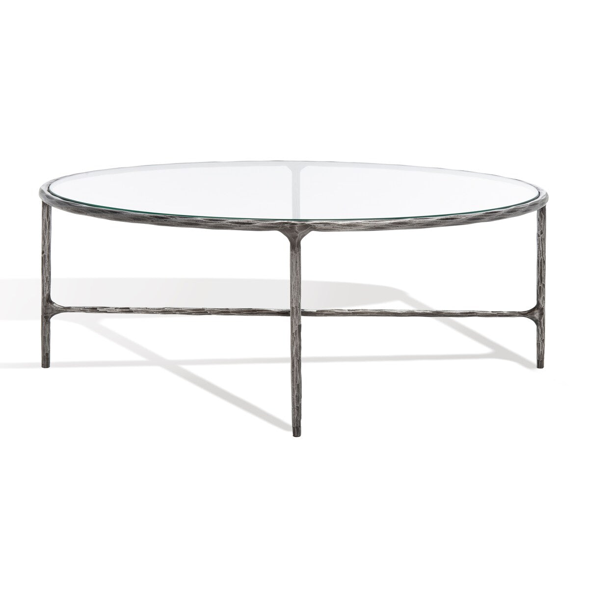 SAFAVIEH Couture Kathleen Oval Metal Coffee Table - 40 In W x 30 In D x 15 In H - 40Wx30Dx15H