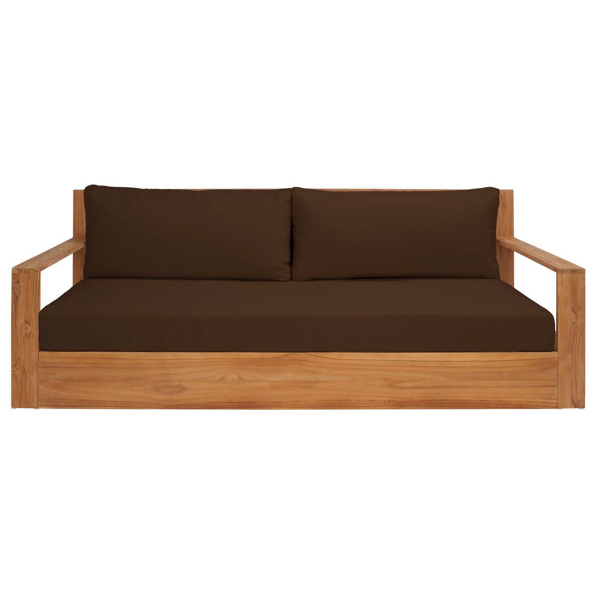 SAFAVIEH Couture Kauai Brazil Teak Patio Sofa - 80Wx30Dx28H