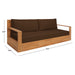 SAFAVIEH Couture Kauai Brazil Teak Patio Sofa - 80Wx30Dx28H