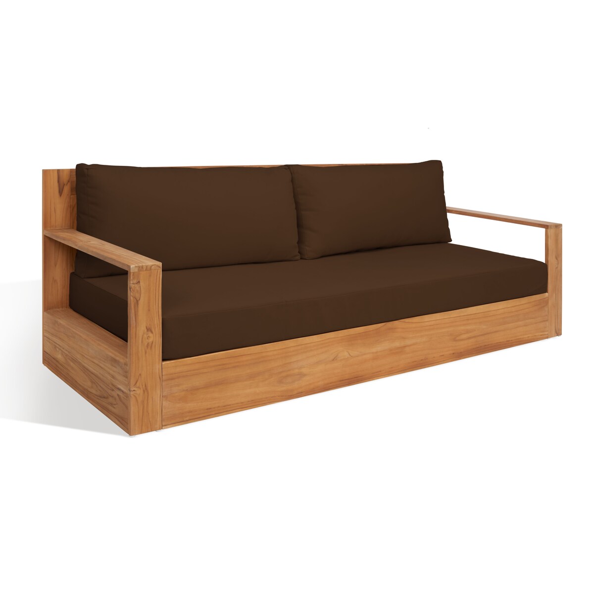 SAFAVIEH Couture Kauai Brazil Teak Patio Sofa - 80Wx30Dx28H