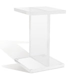 SAFAVIEH Couture Kazusa Acrylic Accent Table - 12" W x 12" D x 18" H - 12Wx12Dx18H