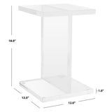 SAFAVIEH Couture Kazusa Acrylic Accent Table - 12" W x 12" D x 18" H - 12Wx12Dx18H