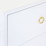 SAFAVIEH Couture Kristien White/ Gold Lacquer Chest - 24Wx18Dx26H