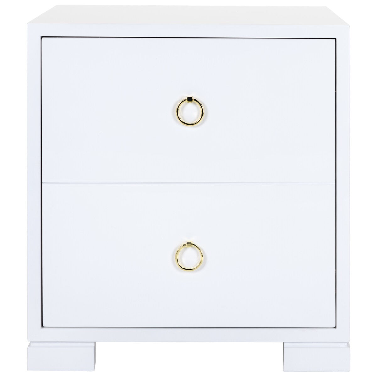 SAFAVIEH Couture Kristien White/ Gold Lacquer Chest - 24Wx18Dx26H