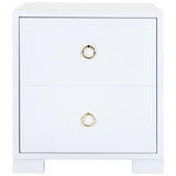 SAFAVIEH Couture Kristien White/ Gold Lacquer Chest - 24Wx18Dx26H