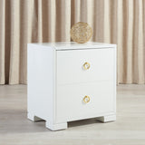 SAFAVIEH Couture Kristien White/ Gold Lacquer Chest - 24Wx18Dx26H