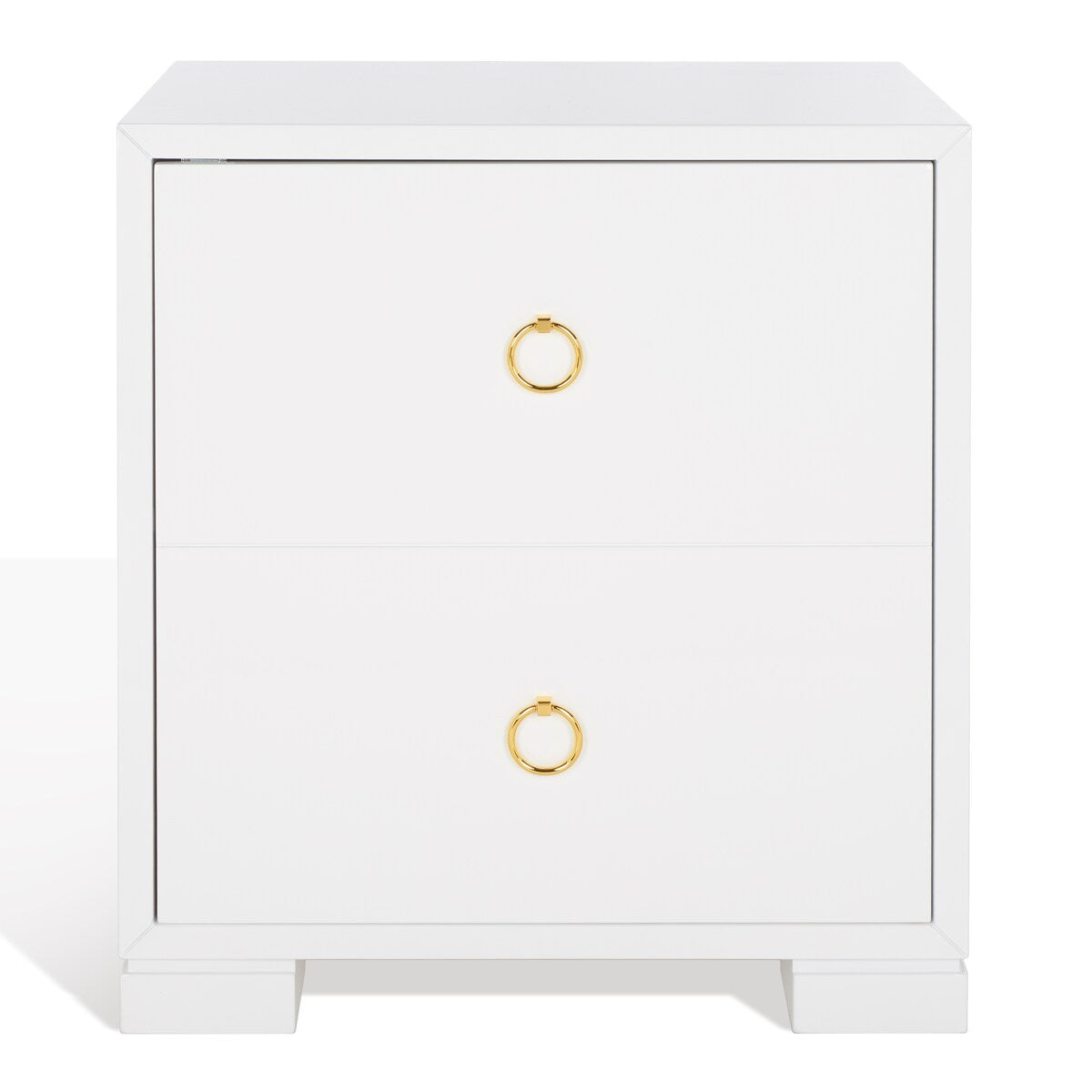 SAFAVIEH Couture Kristien White/ Gold Lacquer Chest - 24Wx18Dx26H