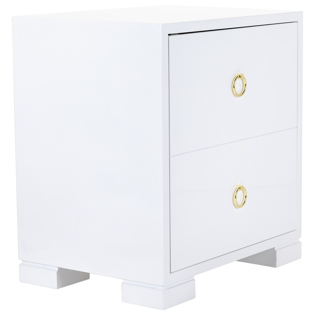 SAFAVIEH Couture Kristien White/ Gold Lacquer Chest - 24Wx18Dx26H