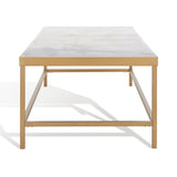 SAFAVIEH Couture Kumi Rectangle Marble Coffee Table - 58 In W x 24 In D x 16 In H - 58Wx24Dx16H