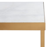 SAFAVIEH Couture Kumi Rectangle Marble Coffee Table - 58 In W x 24 In D x 16 In H - 58Wx24Dx16H