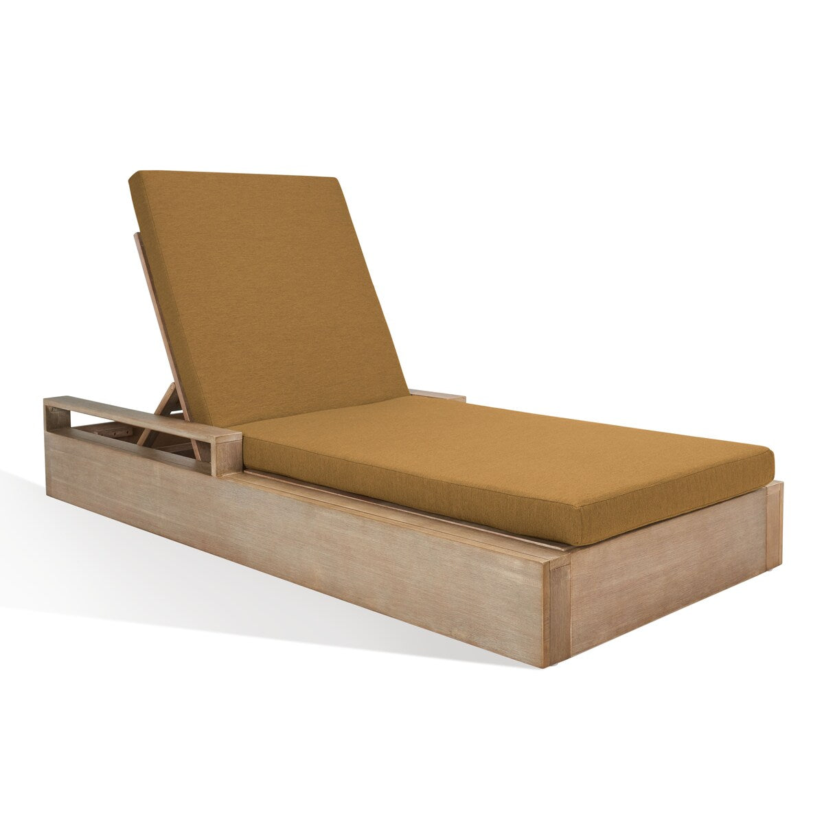 SAFAVIEH Couture Lanai Wood Chaise Lounge Chair - 37Wx78Dx34H