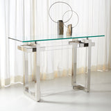 SAFAVIEH Couture Latife Acrylic Console Table - 47.2 In W x 15.7 In D x 30 In H - 47Wx16Dx30H