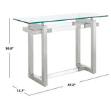 SAFAVIEH Couture Latife Acrylic Console Table - 47.2 In W x 15.7 In D x 30 In H - 47Wx16Dx30H