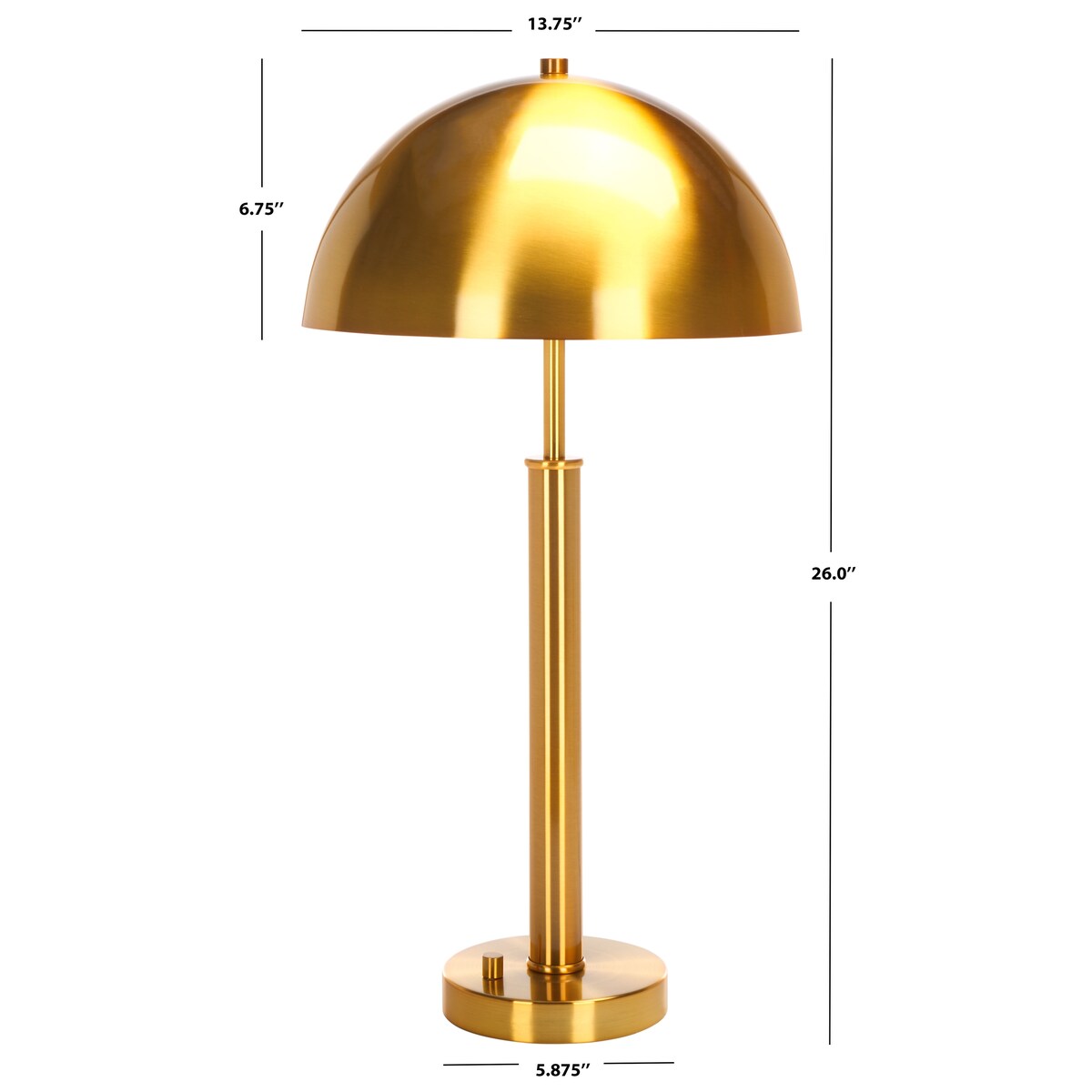 SAFAVIEH Couture Lighting Bircan 26-inch Metal Dome Table Lamp - 13.75 In W x 13.75 In D x 26 In H - 14Wx14Dx26H