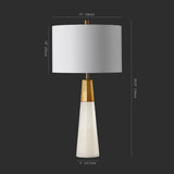 SAFAVIEH Couture Lighting Gumersinda 29-inch Alabaster Table Lamp - 15 In W x 15 In D x 29 In H - 15Wx15Dx29H