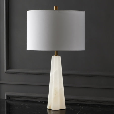 SAFAVIEH Couture Lighting Irada 26-inch Alabaster Table Lamp - 14 In W x 14 In D x 26 In H - 14Wx14Dx26H