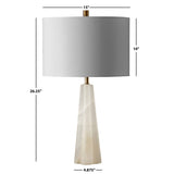 SAFAVIEH Couture Lighting Irada 26-inch Alabaster Table Lamp - 14 In W x 14 In D x 26 In H - 14Wx14Dx26H