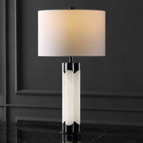 SAFAVIEH Couture Lighting Margaretha 28-inch Alabaster Table Lamp - 15 In W x 15 In D x 28 In H - 15Wx15Dx28H