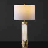 SAFAVIEH Couture Lighting Margaretha 28-inch Alabaster Table Lamp - 15 In W x 15 In D x 28 In H - 15Wx15Dx28H