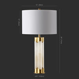 SAFAVIEH Couture Lighting Margaretha 28-inch Alabaster Table Lamp - 15 In W x 15 In D x 28 In H - 15Wx15Dx28H