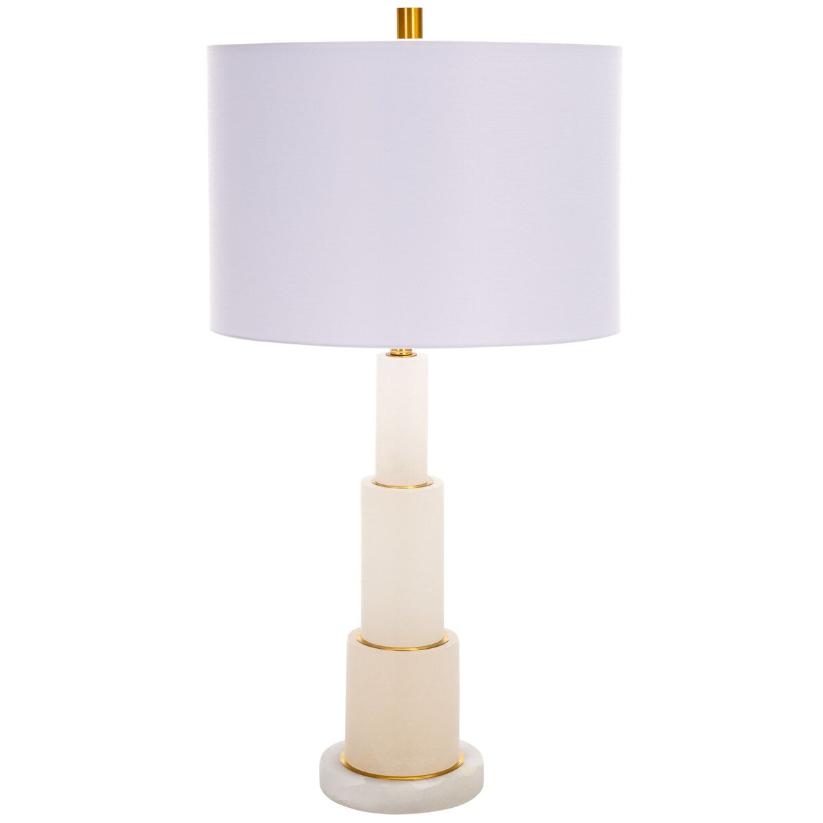 SAFAVIEH Couture Lighting Nagihan 28-inch Alabaster Tiered Table Lamp - 15 In W x 15 In D x 28 In H - 15Wx15Dx28H