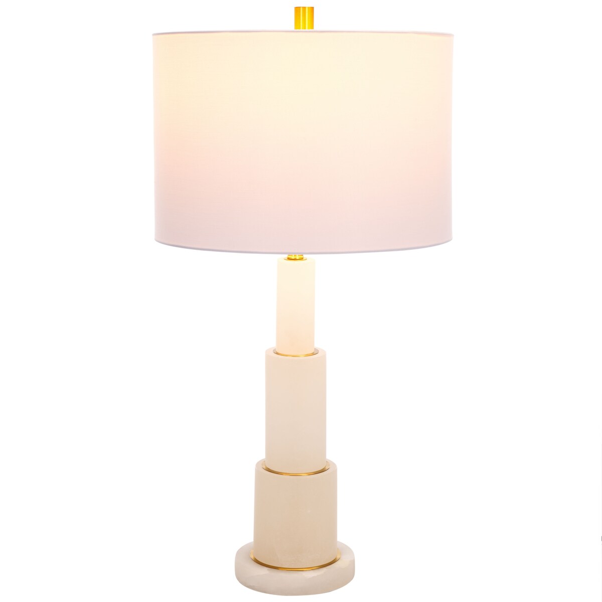 SAFAVIEH Couture Lighting Nagihan 28-inch Alabaster Tiered Table Lamp - 15 In W x 15 In D x 28 In H - 15Wx15Dx28H