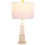 SAFAVIEH Couture Lighting Nagihan 28-inch Alabaster Tiered Table Lamp - 15 In W x 15 In D x 28 In H - 15Wx15Dx28H