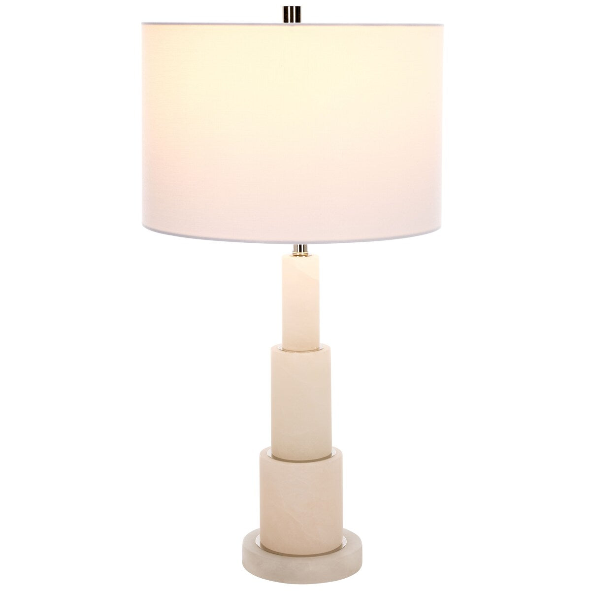 SAFAVIEH Couture Lighting Nagihan 28-inch Alabaster Tiered Table Lamp - 15 In W x 15 In D x 28 In H - 15Wx15Dx28H