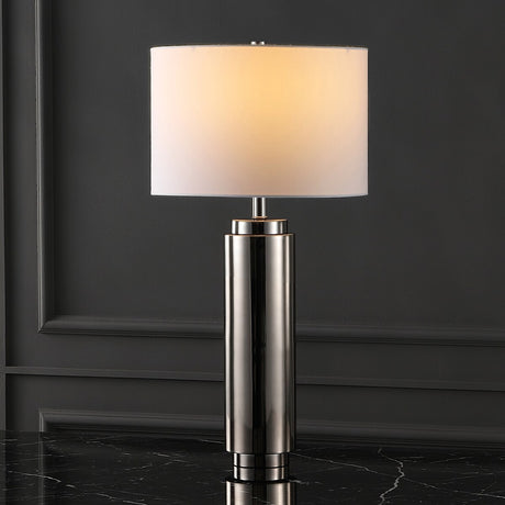 SAFAVIEH Couture Lighting Niculina 30-inch Metal Pillar Table Lamp - 15 In W x 15 In D x 30 In H - 15Wx15Dx30H