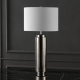 SAFAVIEH Couture Lighting Niculina 30-inch Metal Pillar Table Lamp - 15 In W x 15 In D x 30 In H - 15Wx15Dx30H