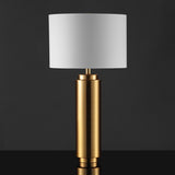 SAFAVIEH Couture Lighting Niculina 30-inch Metal Pillar Table Lamp - 15 In W x 15 In D x 30 In H - 15Wx15Dx30H