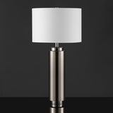 SAFAVIEH Couture Lighting Niculina 30-inch Metal Pillar Table Lamp - 15 In W x 15 In D x 30 In H - 15Wx15Dx30H