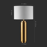 SAFAVIEH Couture Lighting Niculina 30-inch Metal Pillar Table Lamp - 15 In W x 15 In D x 30 In H - 15Wx15Dx30H