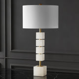 SAFAVIEH Couture Lighting xenia 30-inch Alabaster Table Lamp - 15 In W x 15 In D x 30 In H - 15Wx15Dx30H