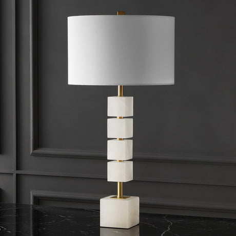 SAFAVIEH Couture Lighting xenia 30-inch Alabaster Table Lamp - 15 In W x 15 In D x 30 In H - 15Wx15Dx30H