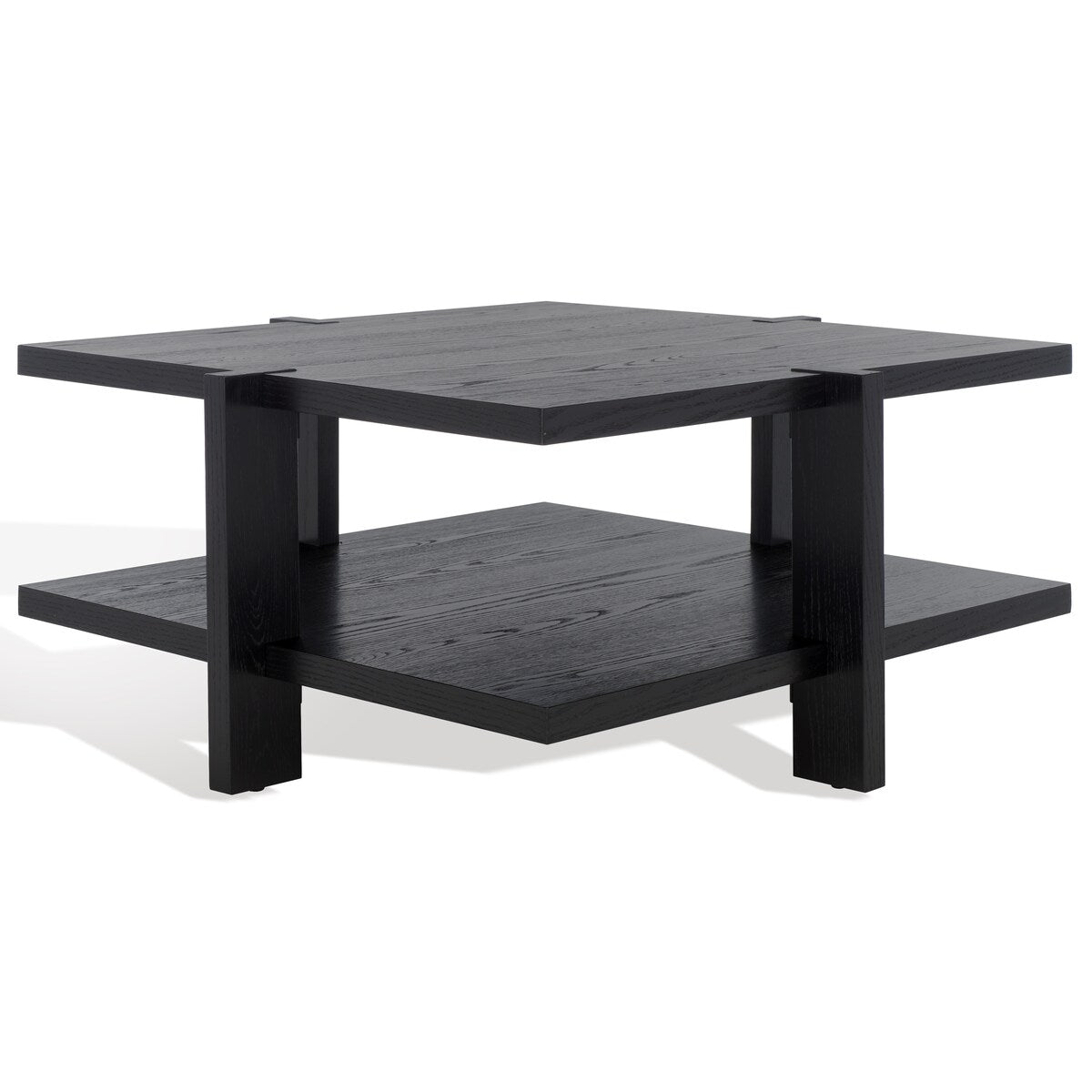 SAFAVIEH Couture Lizzie 2-Tier Square Coffee Table - 40 In. W x 40 In. D x 18.3 In. H - 40Wx40Dx18H