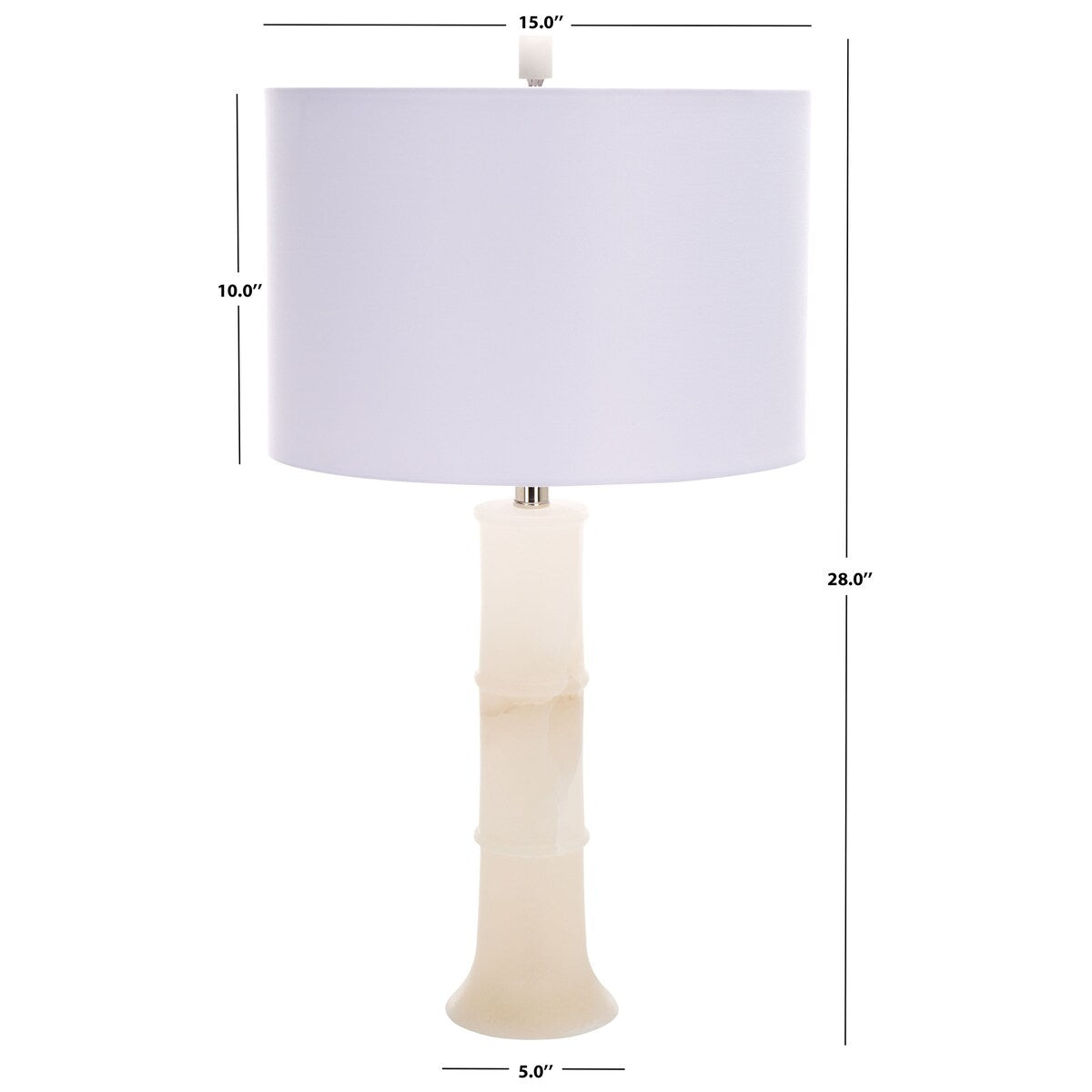 SAFAVIEH Couture Louisiana 27" Alabaster Table Lamp - 15" W x 15" D x 27" H - 15Wx15Dx27H