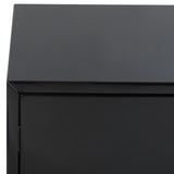 SAFAVIEH Couture Lumturije 3-Drawer Side Table- Black / Brass - 24" W x 18" L x 28" H - 24Wx18Dx28H