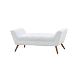 SAFAVIEH Couture Målfrid Tufted Bench - 53.2" W x 20.9" L x 20.9" H - 53Wx21Dx21H