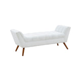 SAFAVIEH Couture Målfrid Tufted Bench - 53.2" W x 20.9" L x 20.9" H - 53Wx21Dx21H